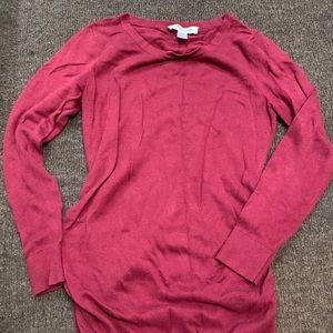 MATERNITY Side-rouched Maroon Top